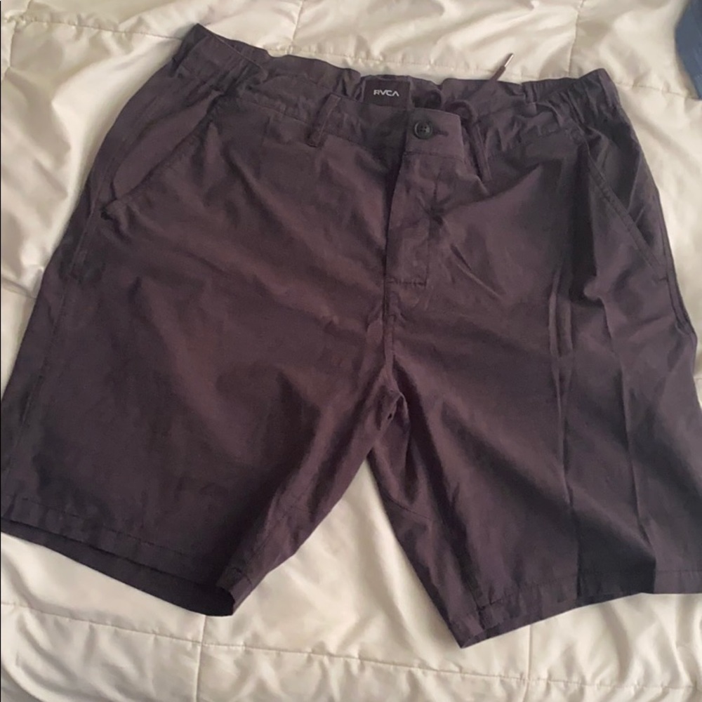 RVCA black drawstring shorts